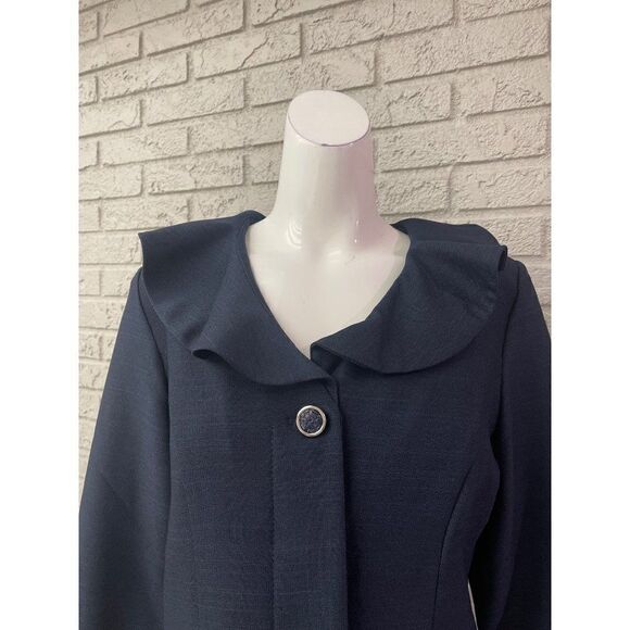 Sweet Suit Ruffle Collar Long Sleeve Top / Blouse Size 8 - Picture 6 of 9